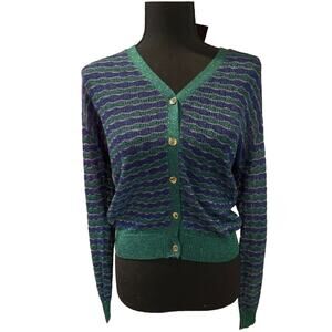 Happy Sheep Metallic Lurex Sweater Sz L